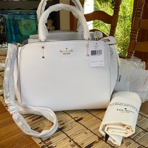 NWT Kate Spade Tegan med white leather w/dust bag